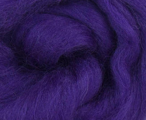 Corriedale Dyed Wool Top Amethyst ~ 4 oz