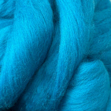 Cheviot Dyed Wool Top Turquoise ~ 1 lb, Brecknock Hill Limited Edition