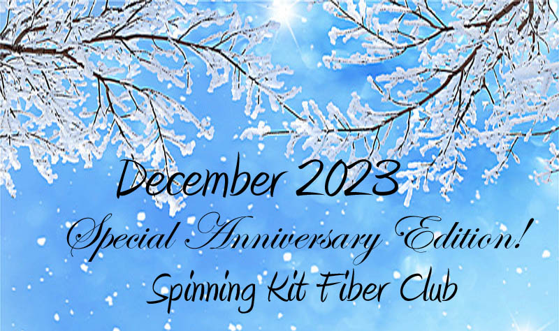 NEW! Fiber Club December 2023 Spinning Club Kit Special Anniversary Edition! One Month Purchase