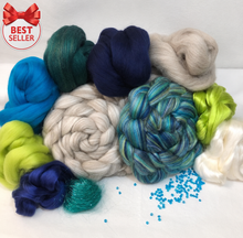 'Beach Life!' ~ Luxury Double Braid with Cashmere Spinning Kit ~ Stitch Marker Included!