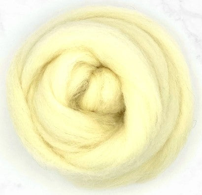 Bergschaf Natural White Wool Top from Austria / 4 oz.