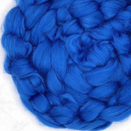 Tussah Silk Dyed Top, Blueberry ~ Luxury Spinning Fiber / 2 oz