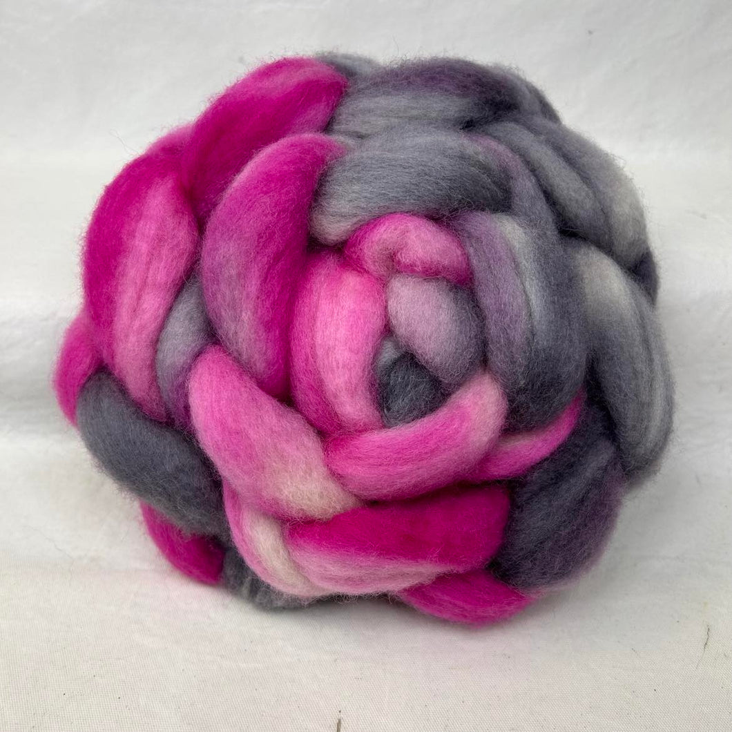 Blue Faced Leicester Wool Top Braid (Bfl11) ~ Hand Dyed 4 Oz