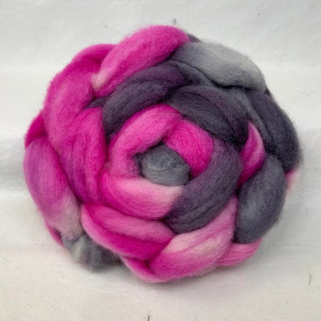 Blue Faced Leicester Wool Top Braid (Bfl12) ~ Hand Dyed 4 Oz