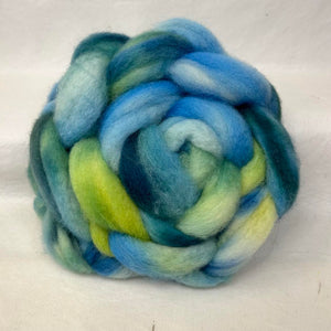 Blue Faced Leicester Wool Top Braid (Bfl14) ~ Hand Dyed 4 Oz