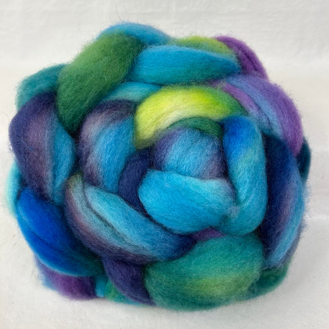 Bluefaced Leicester Wool Top Braid (BFL20) ~ Hand Painted ~ 4 oz