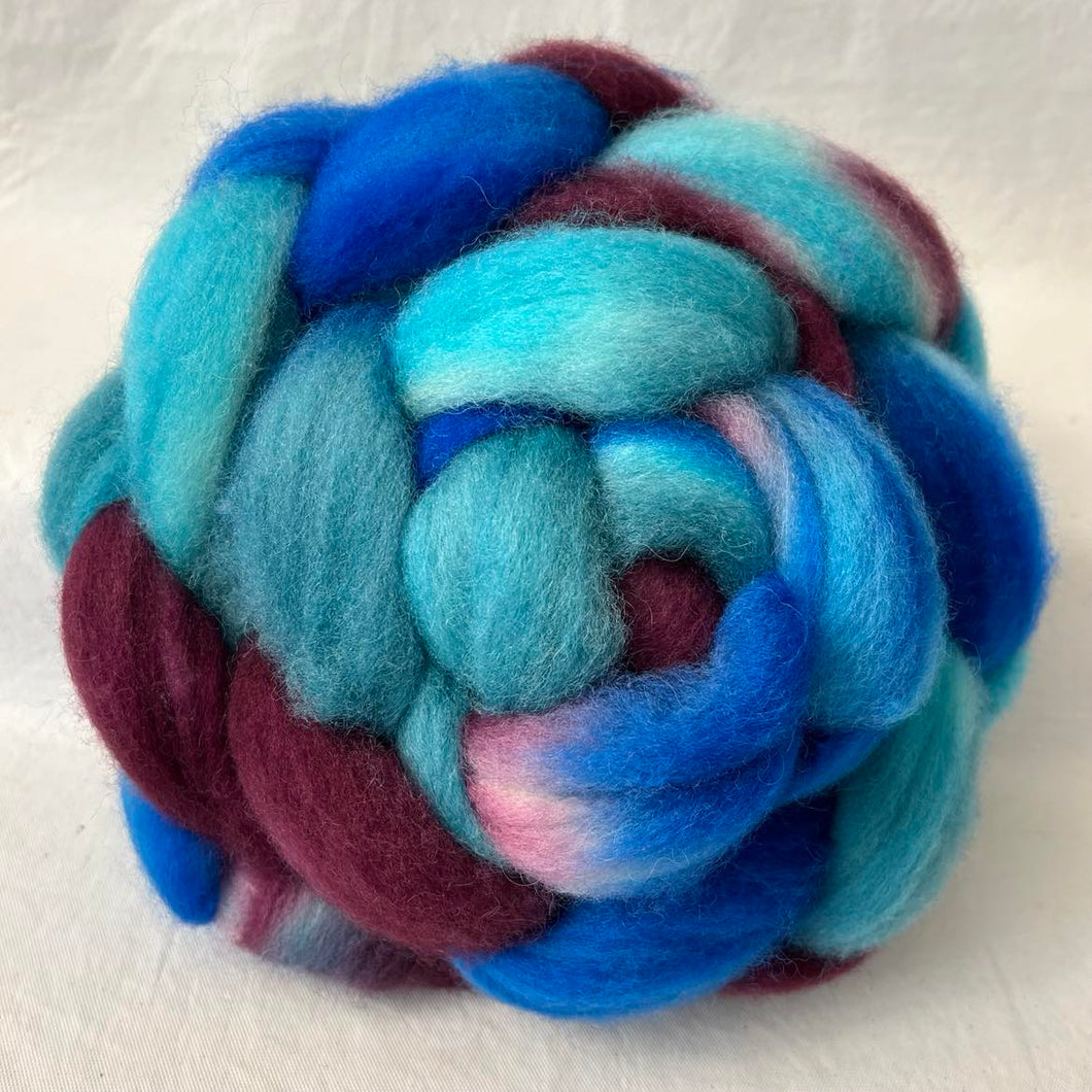 Bluefaced Leicester Wool Top Braid (BFL25) ~ Hand Dyed ~ 4 oz