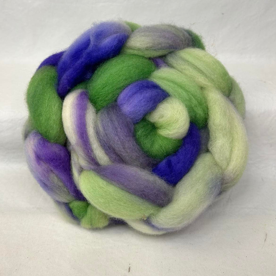 Blue Faced Leicester Wool Top Braid (Bfl9) ~ Hand Dyed 4 Oz