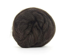 Black Shetland Natural Wool Top, 4 oz