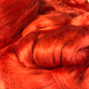 Bamboo Top Dyed Spinning Fiber ~ Burnt Orange / Large 4 Oz Packages Add-Ins