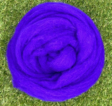 CLEARANCE! Carded Corriedale Sliver Dyed Wool, Bioluminescence / 8 oz