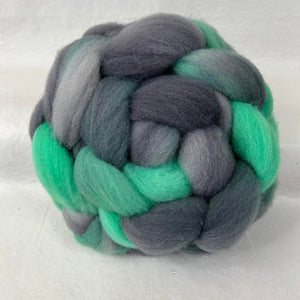 Charollais Wool Top Braid (CH40) ~ Hand dyed ~ 4 oz