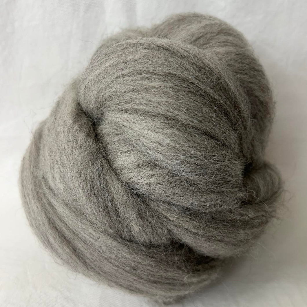 Cheviot Natural Grey Wool Top, 4 oz.
