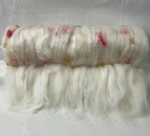 "Confetti Series: Shabby Chic" (SKU5262) ~ Decadent Art Batt with White Cashmere! 4.6 oz