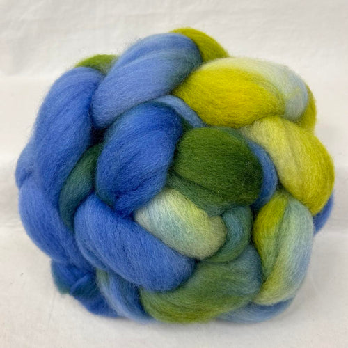 Corriedale Wool Top Braid (CD1), Hand dyed, 4 oz