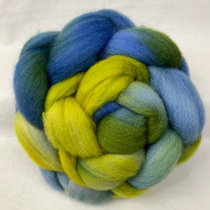 Corriedale Wool Top Braid (CD2), Hand dyed, 4 oz