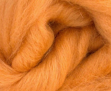 Corriedale Dyed Wool Top ~ Peach 4 Oz Fiber