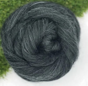 Dark Grey Merino Wool Top ~ 4 Oz Natural Fiber