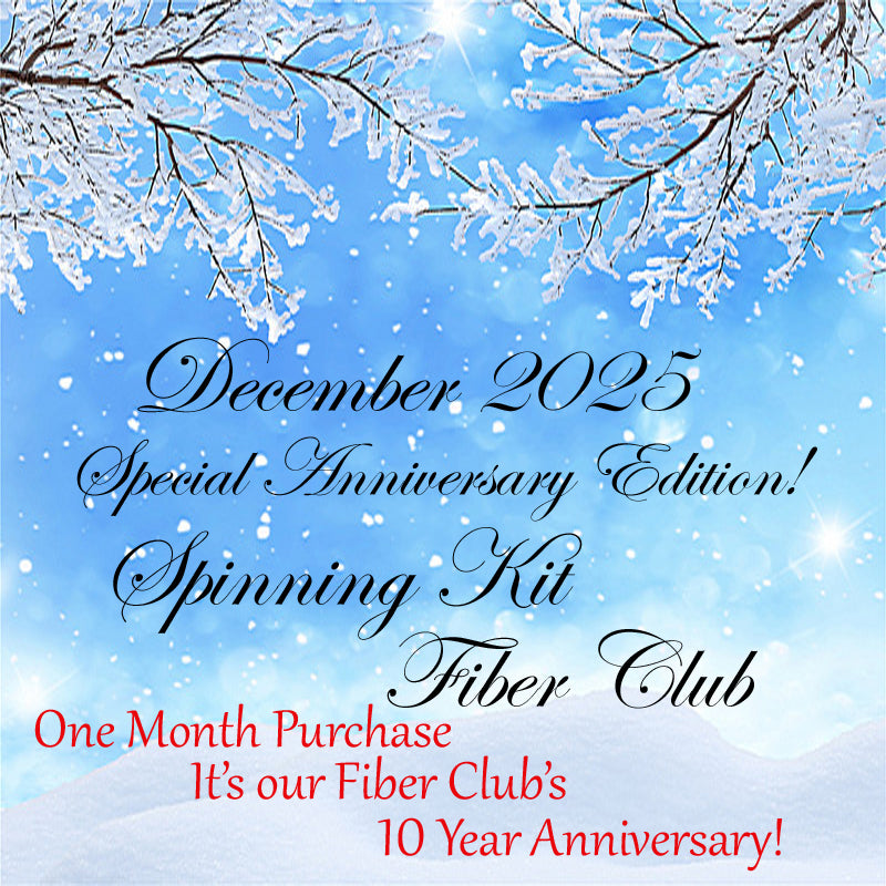 NEW! Fiber Club December 2025 Spinning Club Kit: Special 10 Year Anniversary Edition! One Month Purchase