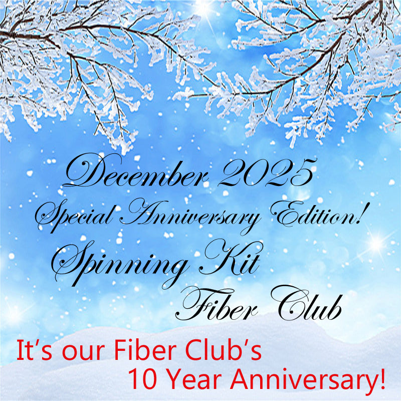 NEW! Fiber Club December 2025 Spinning Club Kit: Special 10 Year Anniversary Edition! One Month Purchase
