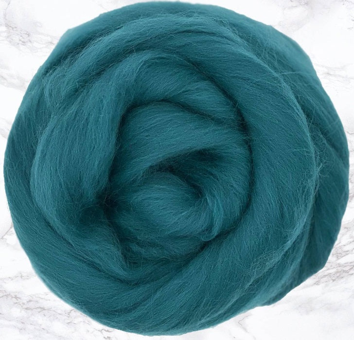 Merino Combed Top, Dyed Wool, Duck Egg / 4 oz
