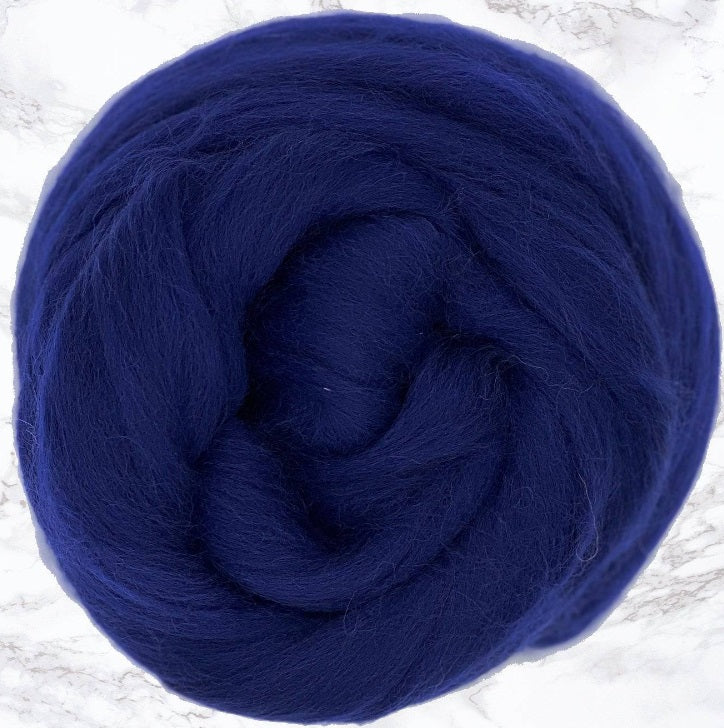 Merino Combed Top, Dyed Wool, Tanzanite / 4 oz