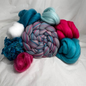 Fairy Dreams Premium Spinning Kit With Free Stitch Marker Charm Included! Fairytailspun Fiber