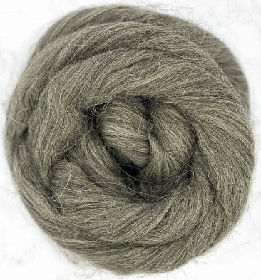 Faroe Island Natural Dark Grey Wool Top, 4 oz