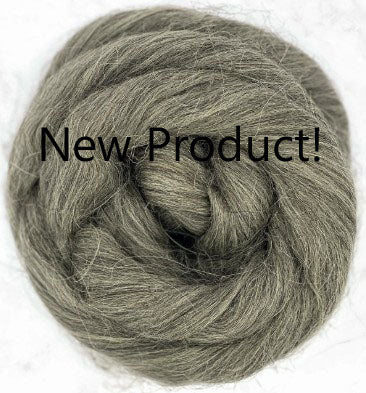 Faroe Island Natural Dark Grey Wool Top, 4 oz