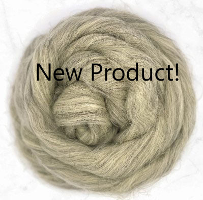 Faroe Island Natural Light Grey Wool Top, 4 oz