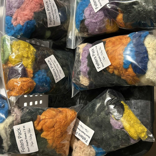 NEW! Felter’s Dyed Fleece Pack, 3 oz ~ Needle Felter's Mixed Color Variety
