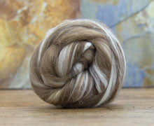 Finnish Wool ~ Humbug Natural Brown & White Top 4 Oz Dyed Fiber