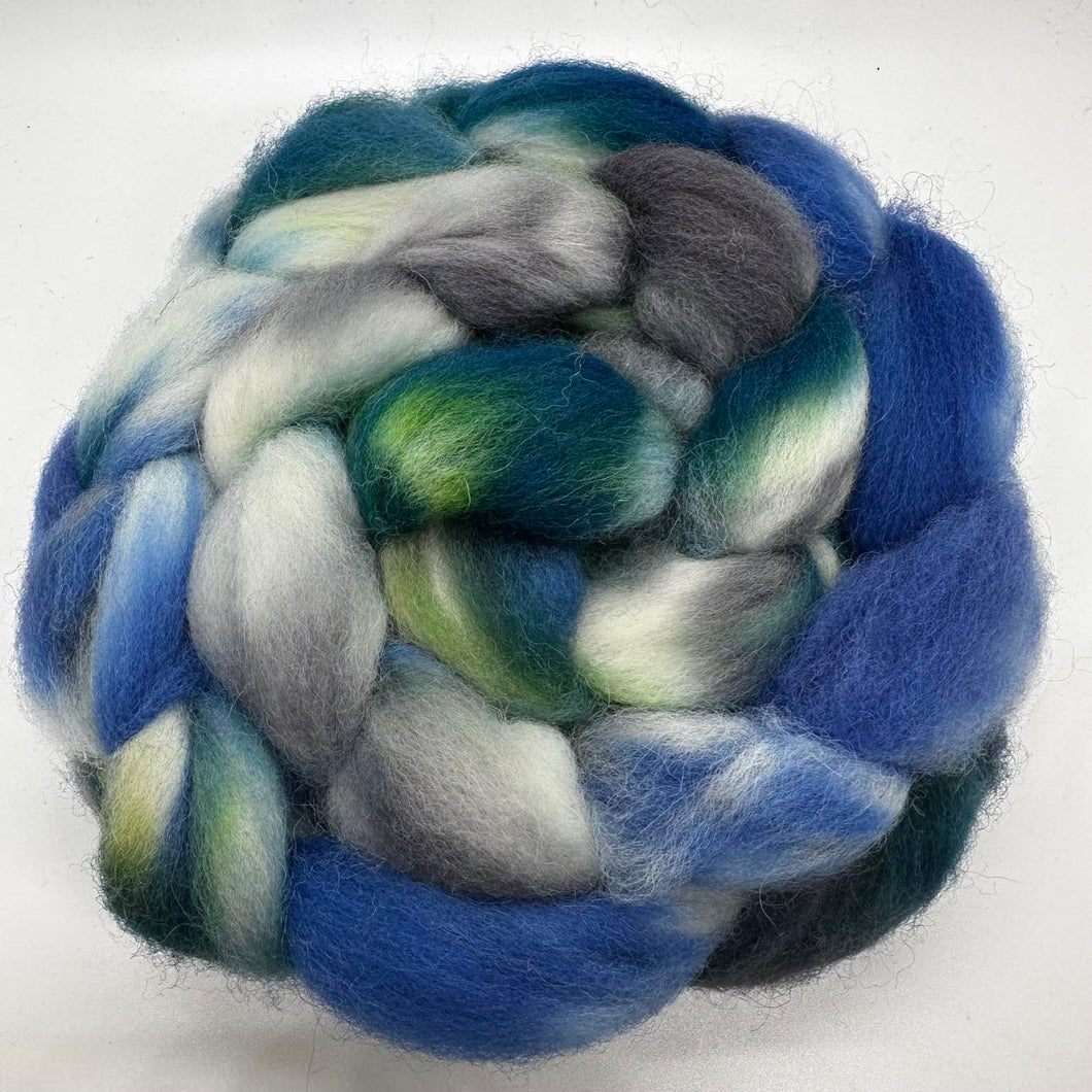 Superwash Cheviot Wool Top Braid (Gswch9) ~ Hand Dyed 4 Oz