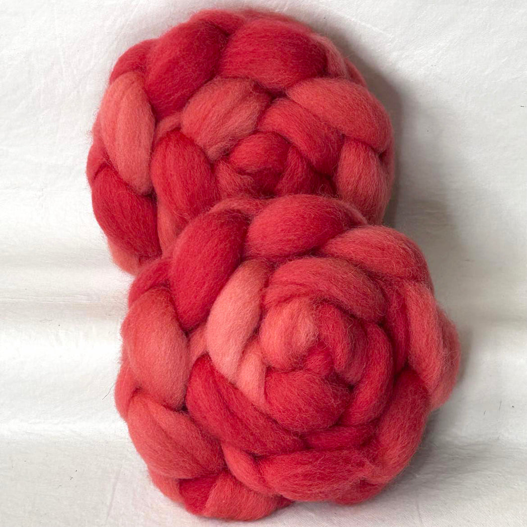 Galway Wool Top DOUBLE Braid Set (G3) ~  1/2 a Pound! Hand dyed