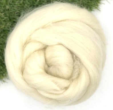 Galway Wool ~ Natural White Wool Top / 8 oz