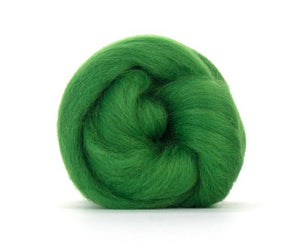 Corriedale Dyed Wool Top Grass ~ 4 oz