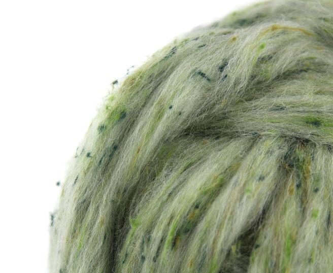 Green Tweed Top ~ Heritage Wool/viscose Blend / 4 Oz New! Dyed Fiber