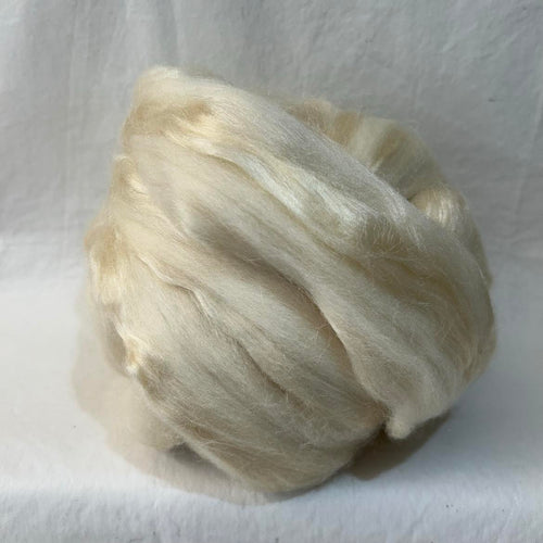 Merino Wool Top  /Tussah Silk, 70/30, undyed / 4 oz