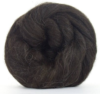 Icelandic Wool ~ Natural Black Wool Top / 4 oz