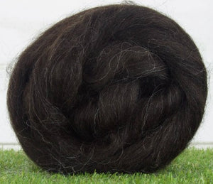 Icelandic Wool ~ Natural Black Wool Top / 4 oz