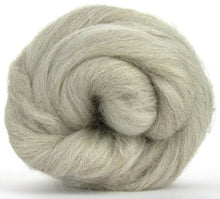 Light Grey Swaledale Natural Wool Top, 4 oz