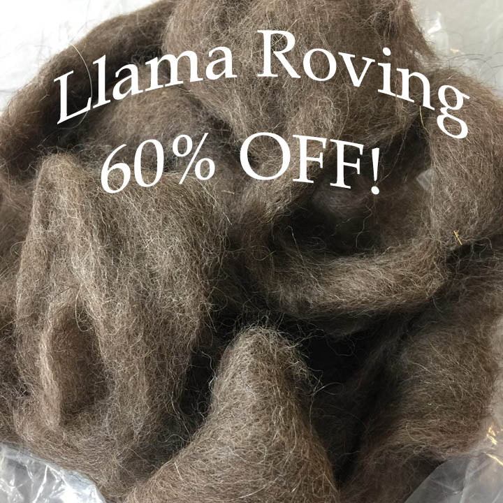 Llama Roving ~ Dark Brown ~ Natural Spinning Fiber / 1 oz