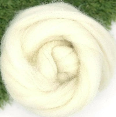 Lonk Natural White Wool Top, 4 oz