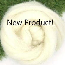 Lonk Natural White Wool Top, 4 oz