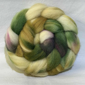 Marshmallow, SW Merino/Nylon Wool Top Braid (MM7) ~ Hand Dyed ~ 4 oz