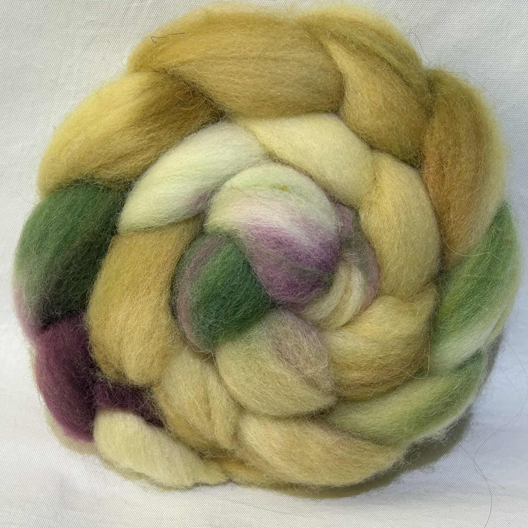 Marshmallow, SW Merino/Nylon Wool Top Braid (MM8) ~ Hand Dyed ~ 4 oz