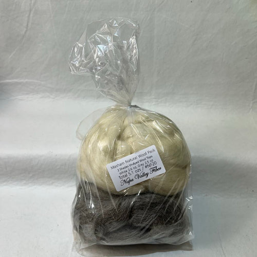 Masham Natural Wool Pack Fiber Tasting #NF20 / 5.1 oz