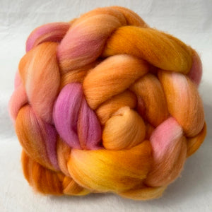 Fine Merino Top, 19.5 Micron Wool Braid (19M11) ~ Hand dyed ~ 4 oz