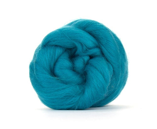 Merino Combed Top Dyed Wool Cerulean ~ 4 Oz Fiber