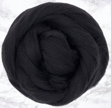 Merino Combed Top, Dyed Wool, Charcoal ~ 4 oz
